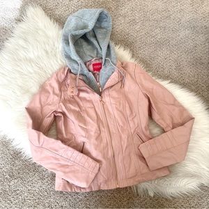 Pink leather jacket